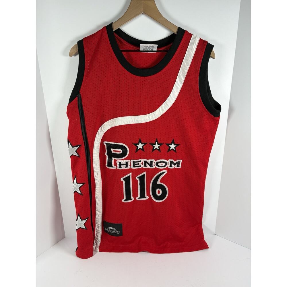 Vintage Phenom Authentic #116 Mesh Basketball Jersey Red Men’s M